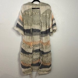 Free People Beautiful Sweater/Cardigan Knee length Oversized Y2K/Boho Women’s S